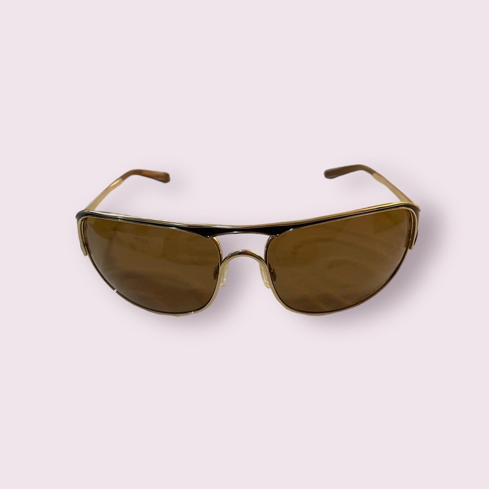 Oakley Sunglasses Cover Story 004042-02 Brown Gold Wrap Frames with Brown Lenses